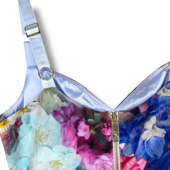 Ted Baker London Emore Focus Bouquet Floral Print Bodycon Midi Slim Fit Dress - Picture 10 of 11